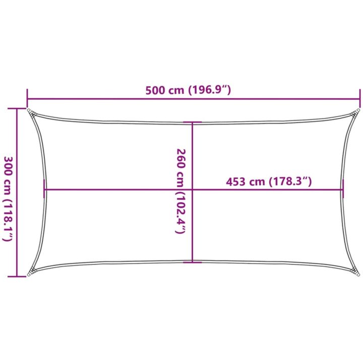 Solsegel ljusgrå 5x3 m 100% polyesteroxford vidaXL 3 x 5 m – bild 10