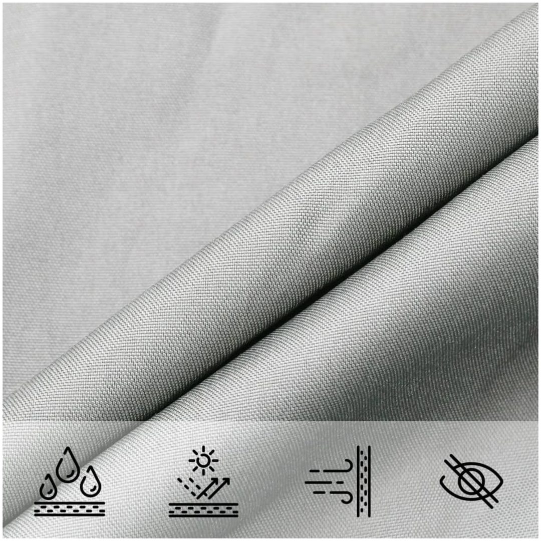 Solsegel ljusgrå 6x3 m 100% polyesteroxford vidaXL 3 x 6 m – bild 8