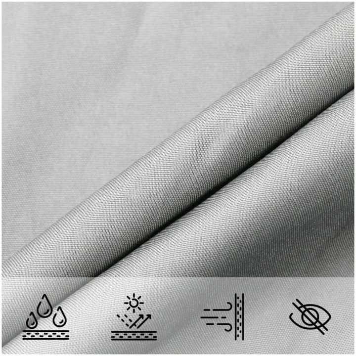 Solsegel ljusgrå 6x4 m 100% polyesteroxford vidaXL 4 x 6 m – bild 8