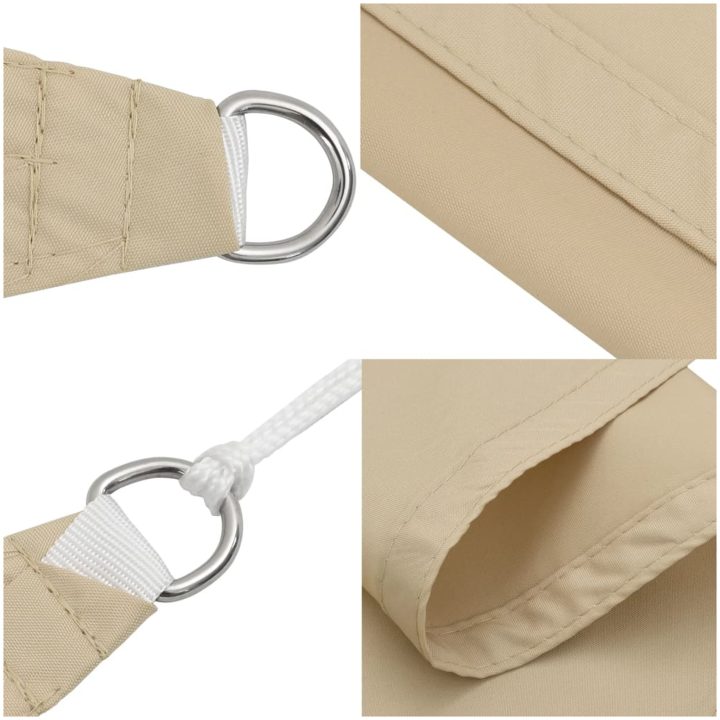 Solsegel oxfordtyg fyrkantigt beige vidaXL 2 x 2 m – bild 7