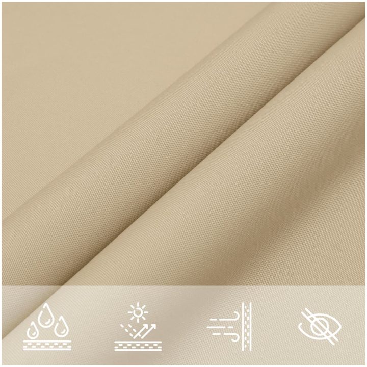 Solsegel oxfordtyg fyrkantigt beige vidaXL 2 x 2 m – bild 8
