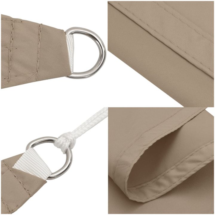 Solsegel oxfordtyg fyrkantigt taupe vidaXL 2.5 x 2.5 m – bild 6
