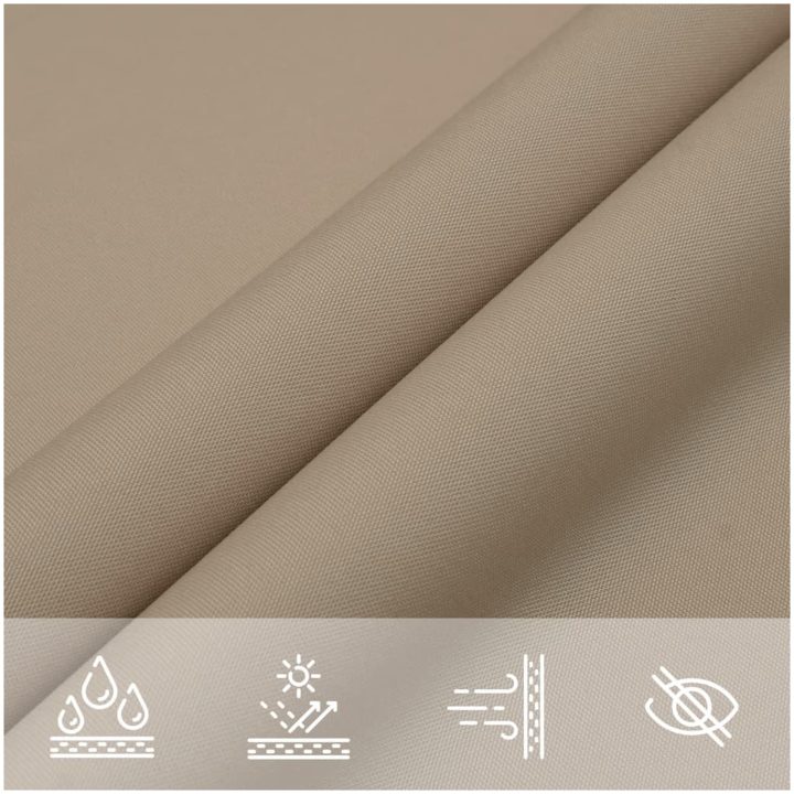 Solsegel oxfordtyg fyrkantigt taupe vidaXL 2.5 x 2.5 m – bild 7
