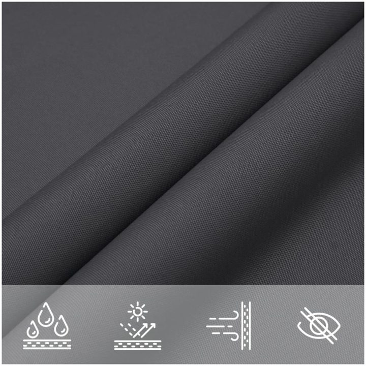 Solsegel Oxfordtyg kvadratiskt antracit vidaXL 3.6 x 3.6 m – bild 8