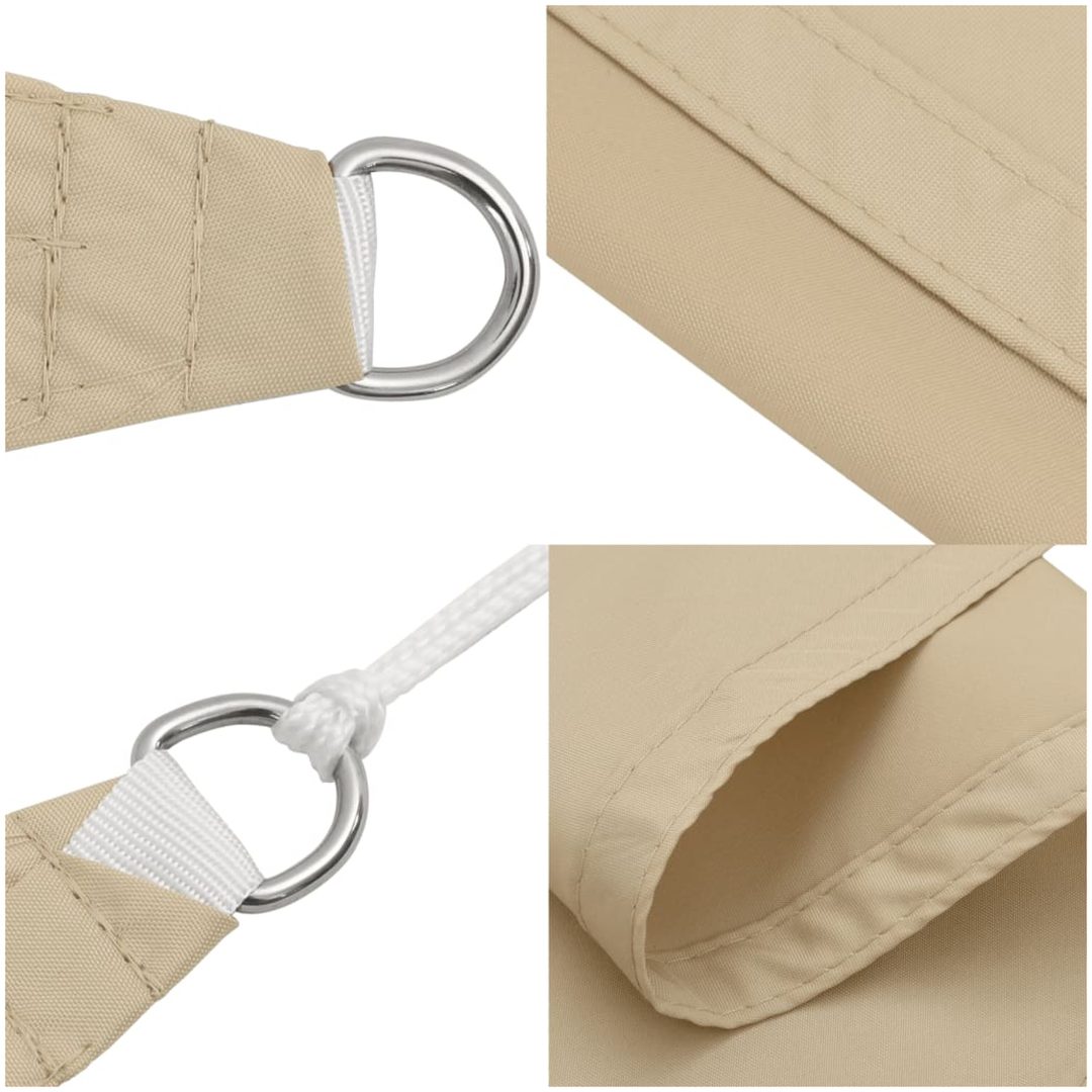 Solsegel oxfordtyg kvadratiskt beige vidaXL 3.6 x 3.6 m – bild 7