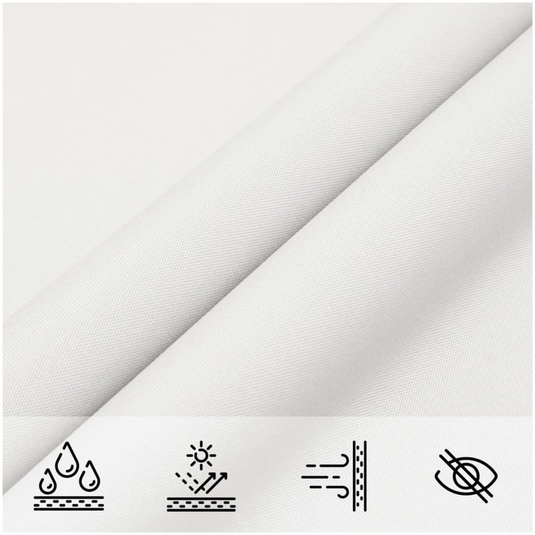 Solsegel Oxfordtyg kvadratiskt vit vidaXL 3.6 x 3.6 m – bild 7