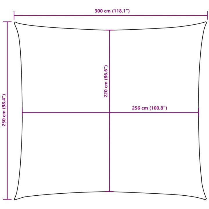 Solsegel Oxfordtyg rektangulärt beige vidaXL 2.5 x 3 m – bild 10