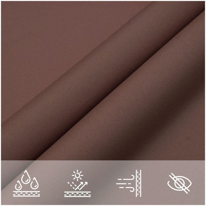 Solsegel oxfordtyg rektangulärt brun vidaXL 2 x 2.5 m – bild 8
