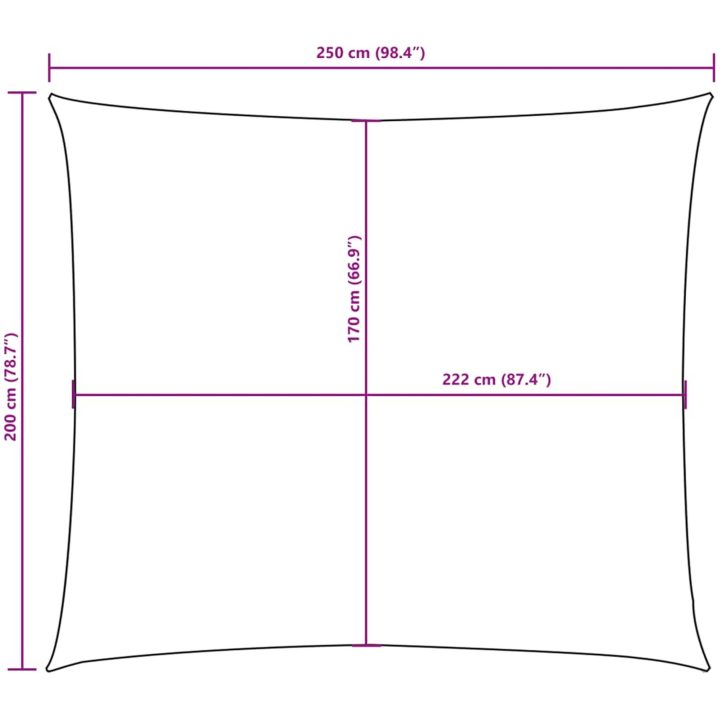 Solsegel oxfordtyg rektangulärt mörkgrön vidaXL 2 x 2.5 m – bild 10