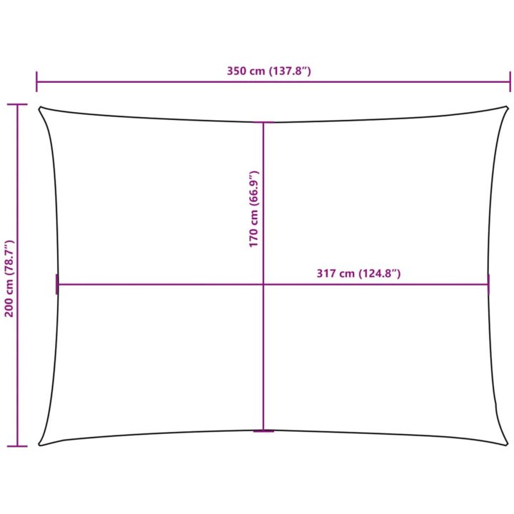 Solsegel oxfordtyg rektangulärt taupe vidaXL 2 x 3.5 m – bild 10