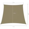 Solsegel oxfordtyg trapets beige vidaXL 2/4 x 3 m – miniatyr 6
