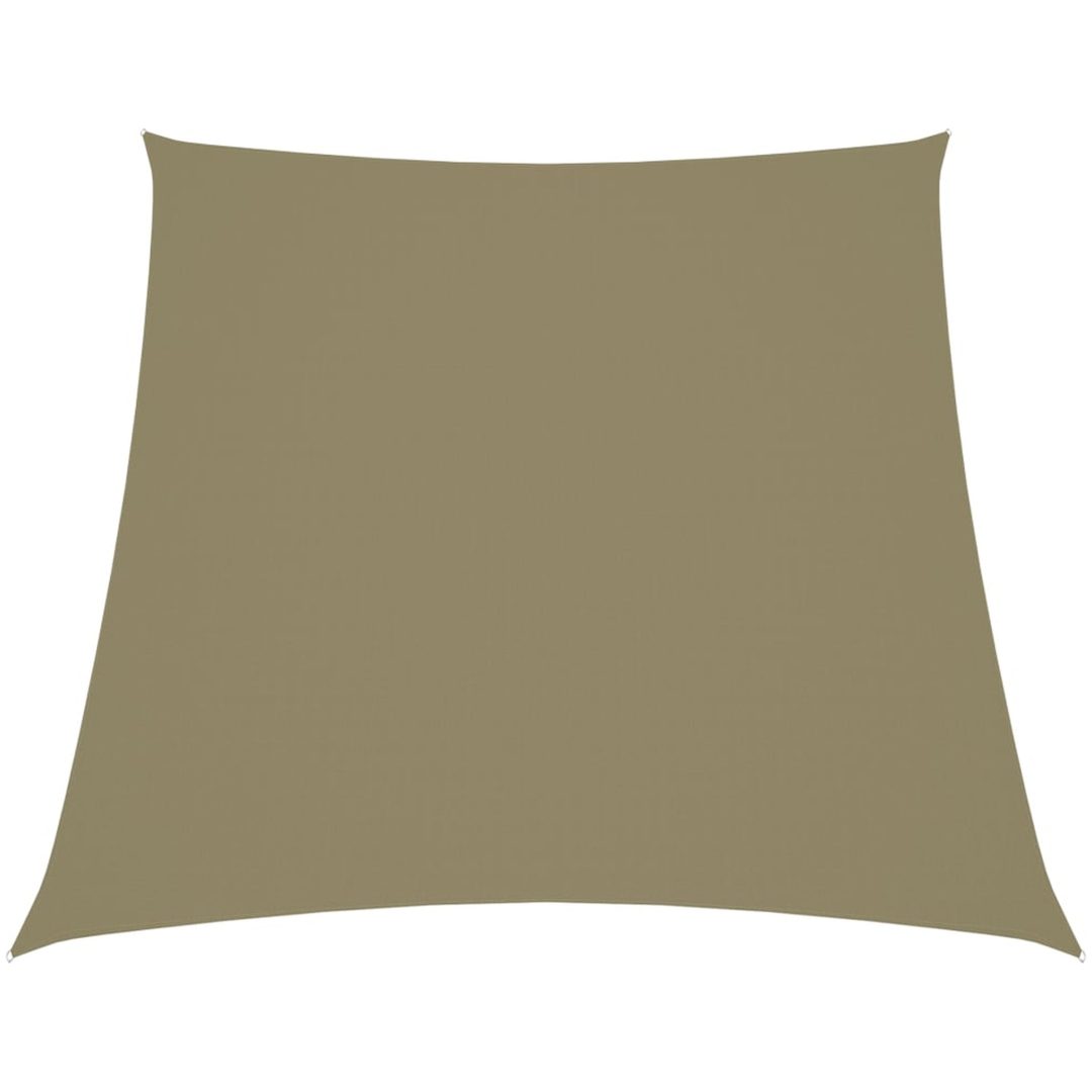 Solsegel oxfordtyg trapets beige vidaXL 2/4 x 3 m
