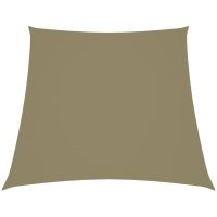 Solsegel oxfordtyg trapets beige vidaXL