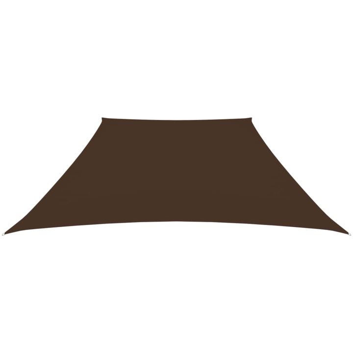 Solsegel oxfordtyg trapets brun vidaXL 2/4 x 3 m – bild 2