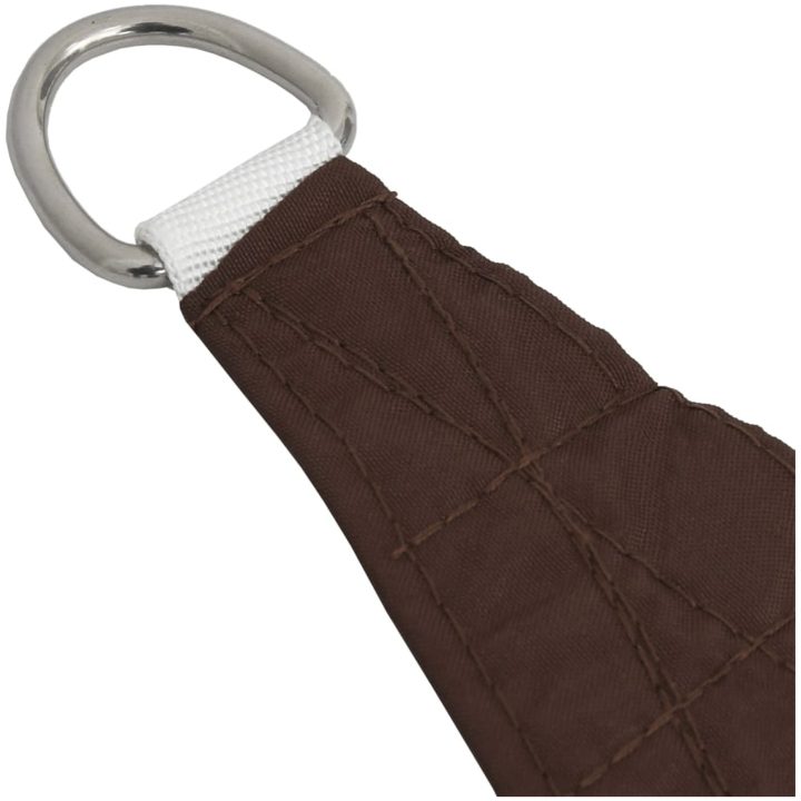 Solsegel oxfordtyg trapets brun vidaXL 2/4 x 3 m – bild 4
