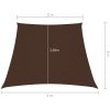 Solsegel oxfordtyg trapets brun vidaXL 2/4 x 3 m – miniatyr 6