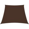 Solsegel oxfordtyg trapets brun vidaXL 2/4 x 3 m – miniatyr 1