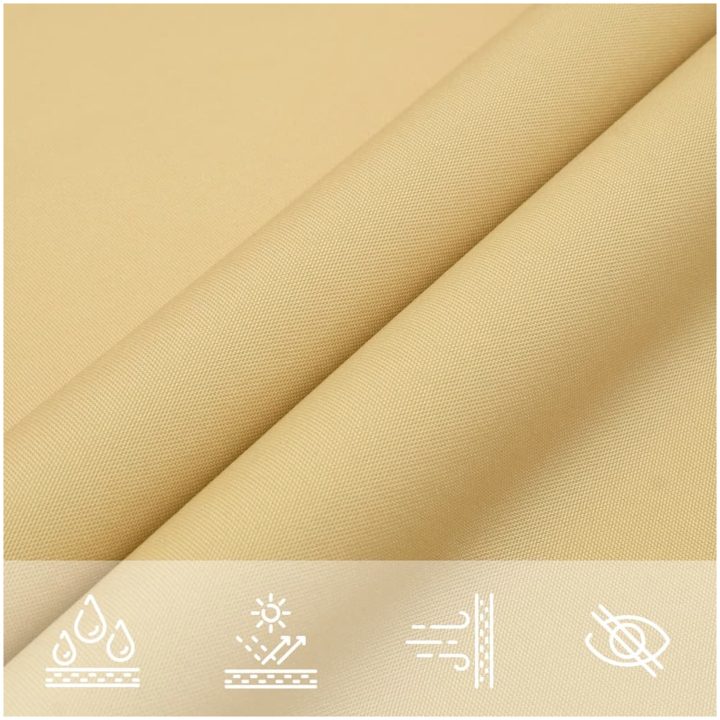 Solsegel sandfärgat 100% polyesteroxford vidaXL 3 x 3 x 3 m – bild 7