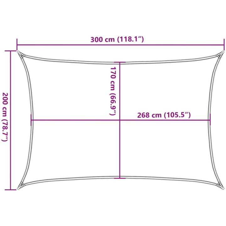 Solsegel sandfärgat 3x2 m 100% polyesteroxford vidaXL 2 x 3 m – bild 10
