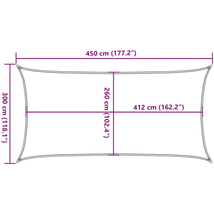 Solsegel sandfärgat 4,5x3 m 100% polyesteroxford vidaXL 3 x 4.5 m – bild 10