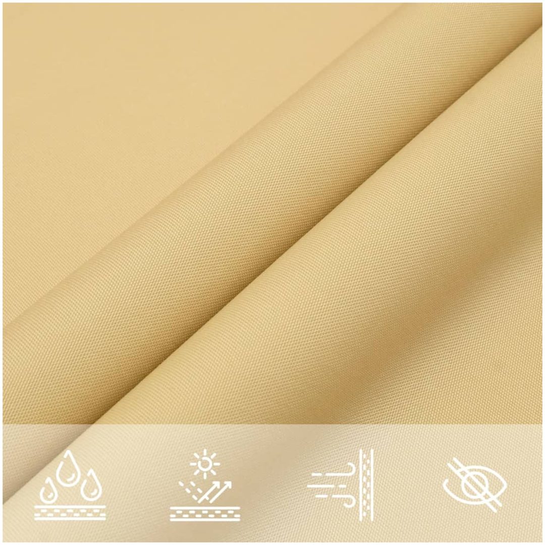 Solsegel sandfärgat 5x3 m 100% polyesteroxford vidaXL 3 x 5 m – bild 8