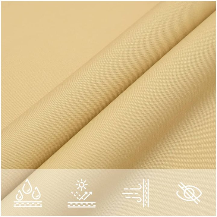 Solsegel sandfärgat 5x3 m 100% polyesteroxford vidaXL 3 x 5 m – bild 8