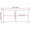 Solsegel sandfärgat 5x3 m 100% polyesteroxford vidaXL 3 x 5 m – miniatyr 10