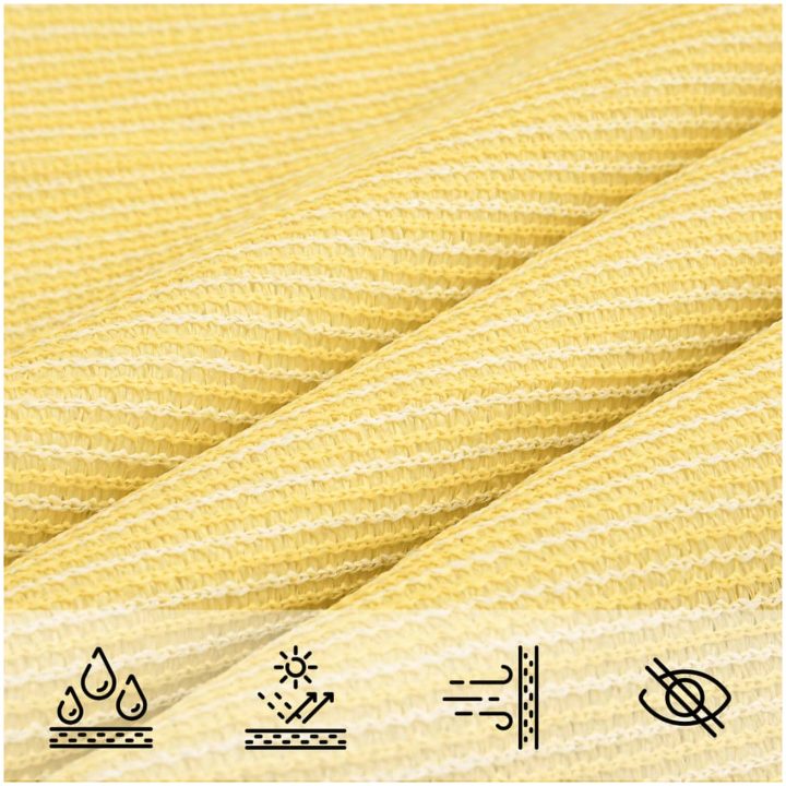 Solskärmssegel HDPE kvadratiskt beige vidaXL 3.6 x 3.6 m – bild 5