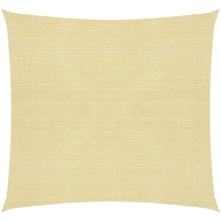 Solskärmssegel HDPE kvadratiskt beige vidaXL 3.6 x 3.6 m – bild 6