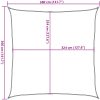 Solskärmssegel HDPE kvadratiskt beige vidaXL 3.6 x 3.6 m – miniatyr 10