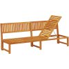 Solstol 3-i-1 Funktion Massivt Akaciaträ vidaXL 200 x 57 x 75 cm – miniatyr 2