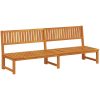 Solstol 3-i-1 Funktion Massivt Akaciaträ vidaXL 200 x 57 x 75 cm – miniatyr 4
