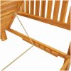 Solstol 3-i-1 Funktion Massivt Akaciaträ vidaXL 200 x 57 x 75 cm – miniatyr 9