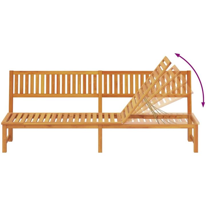 Solstol 3-i-1 Funktion Massivt Akaciaträ vidaXL 200 x 57 x 75 cm – bild 10