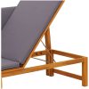 Solstol 3-i-1 Funktion med Ljusgrå Kuddar Solid Akaciaträ vidaXL 200 x 57 x 75 cm – miniatyr 9