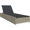 Solstol Beige 60x200x27 cm Poly Rattan vidaXL 69 x 200 x 27 cm – miniatyr 2