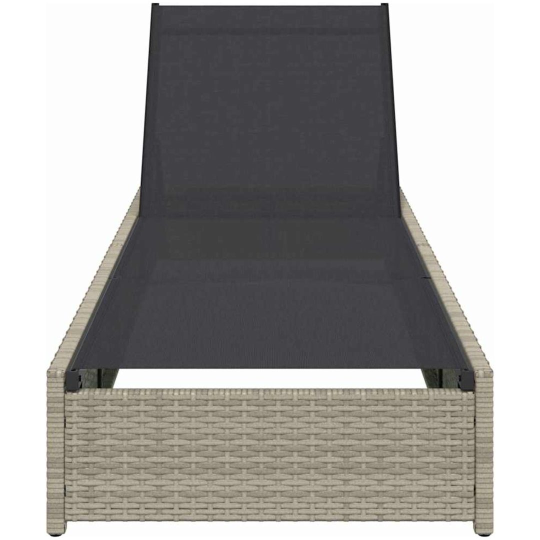 Solstol Beige 60x200x27 cm Poly Rattan vidaXL 69 x 200 x 27 cm – bild 3