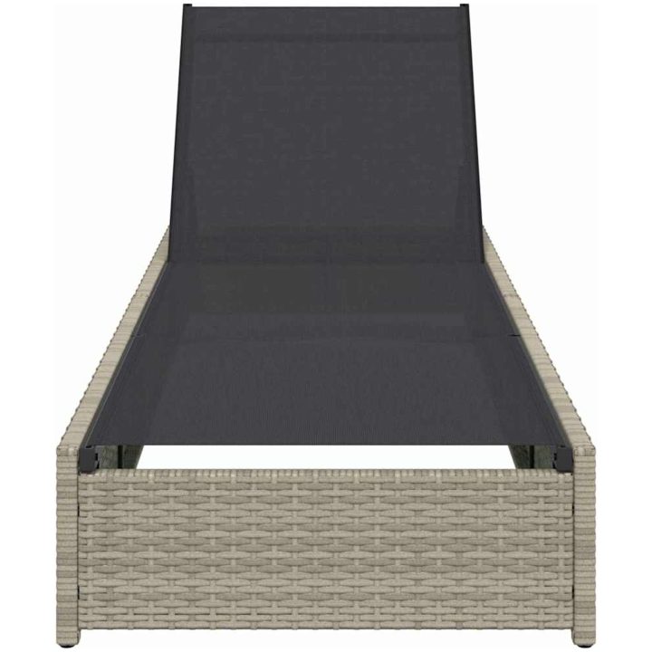 Solstol Beige 60x200x27 cm Poly Rattan vidaXL 69 x 200 x 27 cm – bild 3