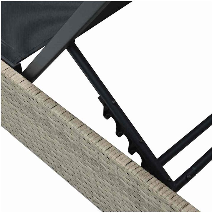 Solstol Beige 60x200x27 cm Poly Rattan vidaXL 69 x 200 x 27 cm – bild 5
