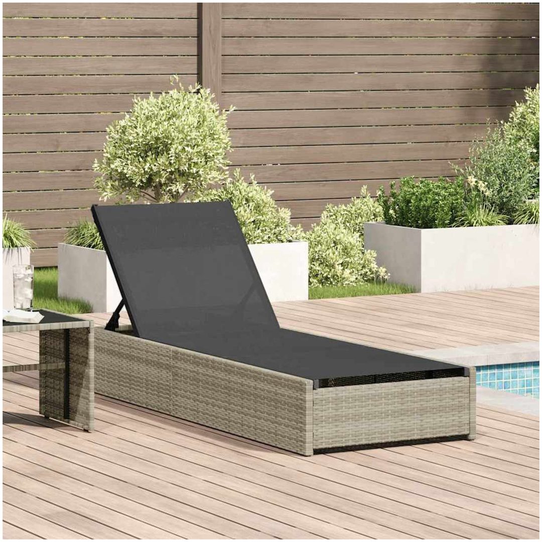 Solstol Beige 60x200x27 cm Poly Rattan vidaXL 69 x 200 x 27 cm