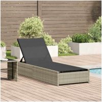 Solstol Beige 60x200x27 cm Poly Rattan vidaXL