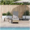 Solstol Beige och ljusgrå PE Rattan Hopfällbar vidaXL 157 x 55 x 92 cm – miniatyr 3