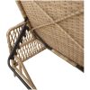 Solstol Beige och ljusgrå PE Rattan Hopfällbar vidaXL 157 x 55 x 92 cm – miniatyr 10
