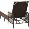 solstol Brun och gräddvit PE Rattan Vikbar vidaXL 157 x 55 x 92 cm – miniatyr 8