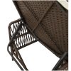 solstol Brun och gräddvit PE Rattan Vikbar vidaXL 157 x 55 x 92 cm – miniatyr 10