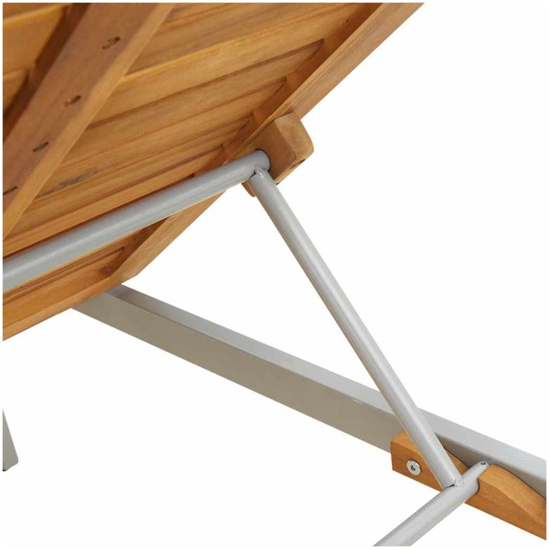 Solstol Grå 200x55x35 cm Massivt Akacia vidaXL 90 x 190 cm – bild 11