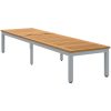 Solstol Grå 200x55x35 cm Massivt Akacia vidaXL 90 x 190 cm – miniatyr 5