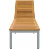 Solstol Grå 200x55x35 cm Massivt Akacia vidaXL 90 x 190 cm – miniatyr 6