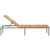 Solstol Grå 200x55x35 cm Massivt Akacia vidaXL 90 x 190 cm – miniatyr 8