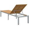 Solstol Grå 200x55x35 cm Massivt Akacia vidaXL 90 x 190 cm – miniatyr 9